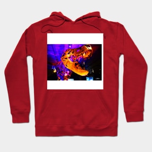 smashing t rex dinosaur photo in bones ecopop art Hoodie